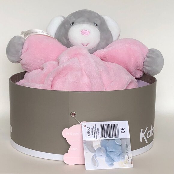 Kaloo Brand New Bear Pink-Medium Chubby Plush Stuffed Animal - Picture 3 of 12